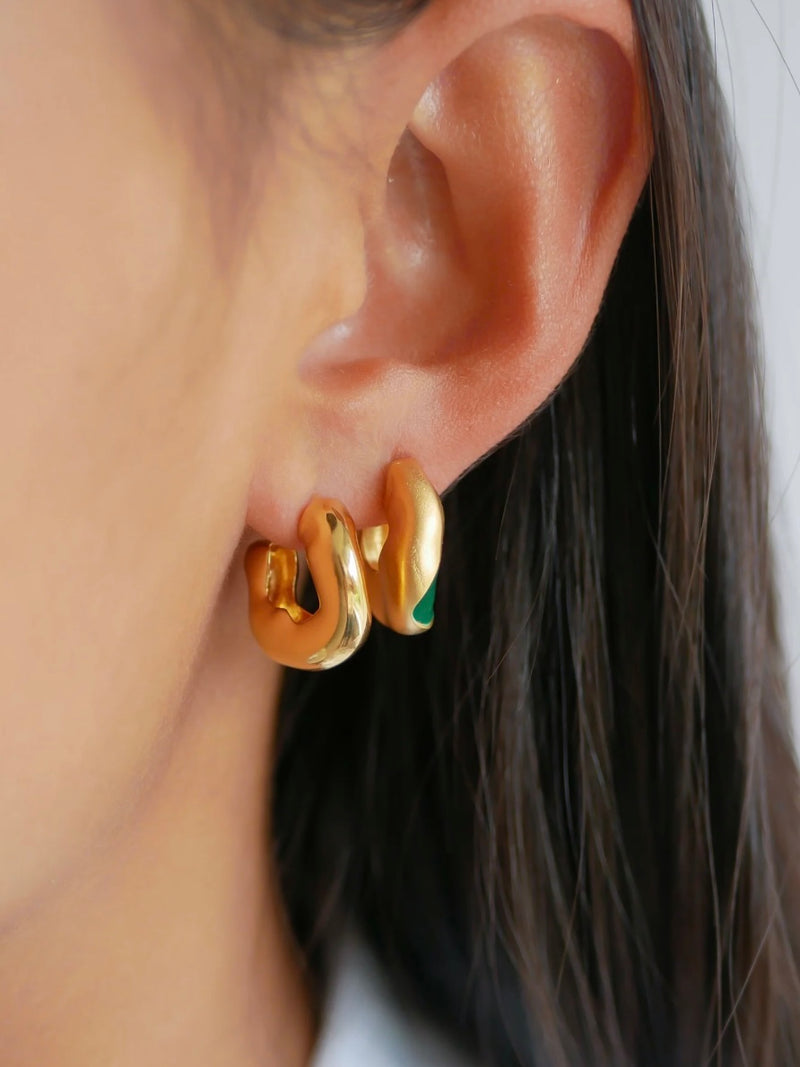 Enamel Hoops Gianna Medium