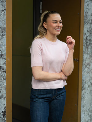 Stenströms Janet Short Sleeve Knit Light Pink