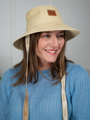 Barbour Polly Braid Bucket Hat Natural
