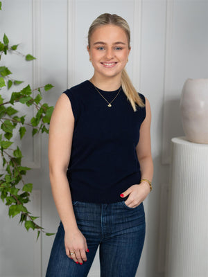 Dear Dharma Rachel Vest Navy