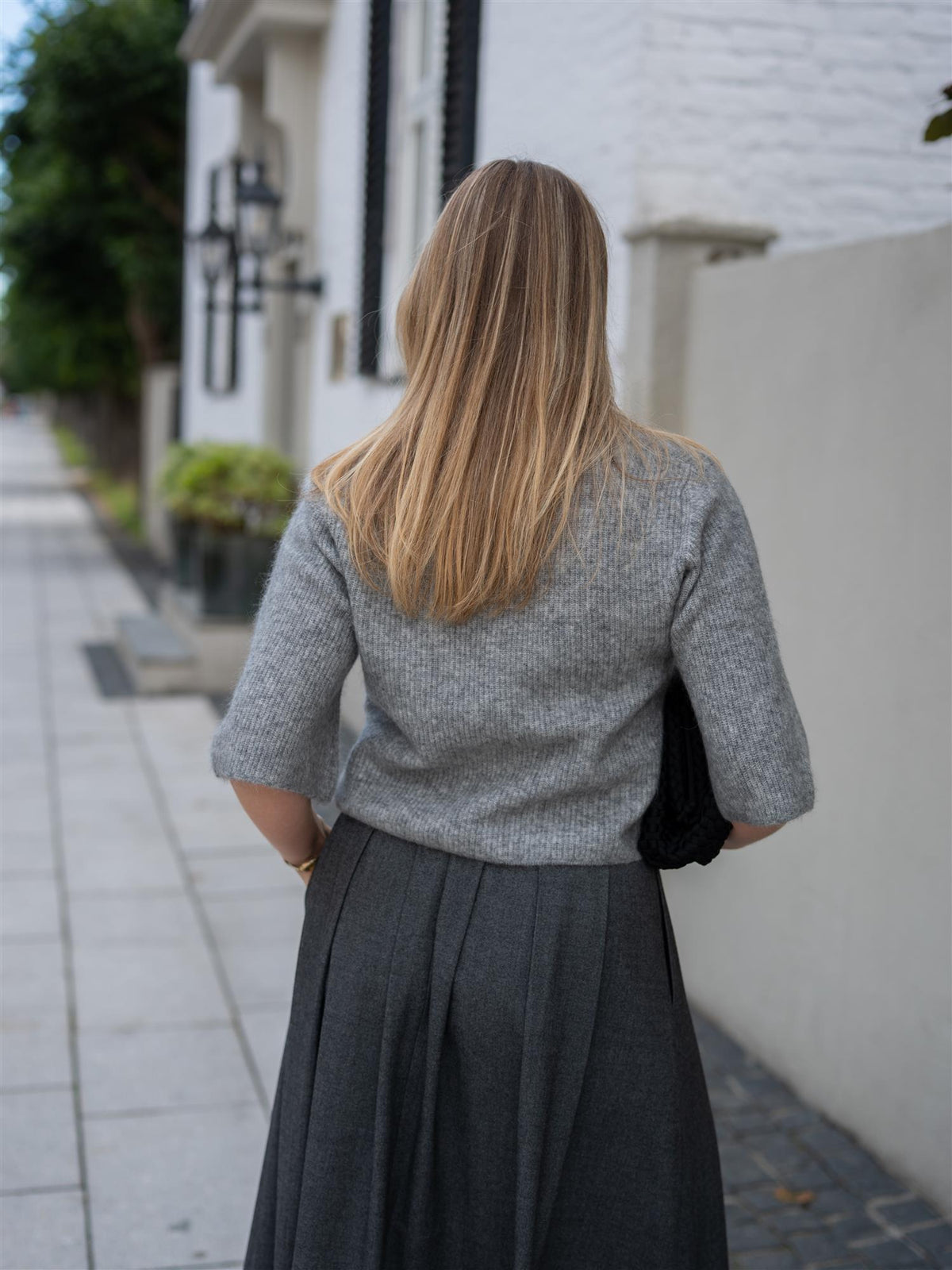 Kathryn Skirt Grey Pattern