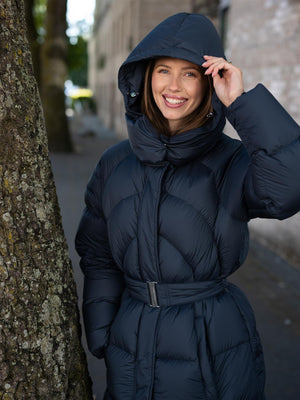 Colmar Long Quilted Jacket With Hood