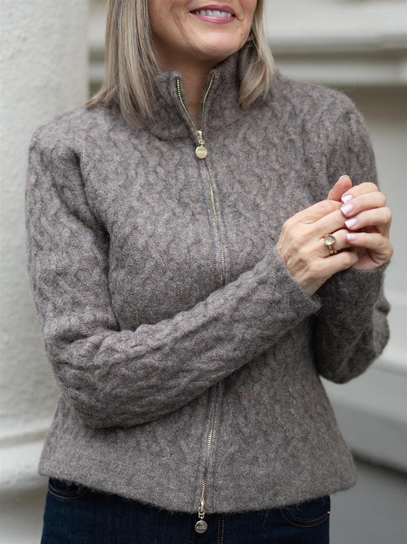 Ella&il Nelly Alpaca Cardigan Walnut