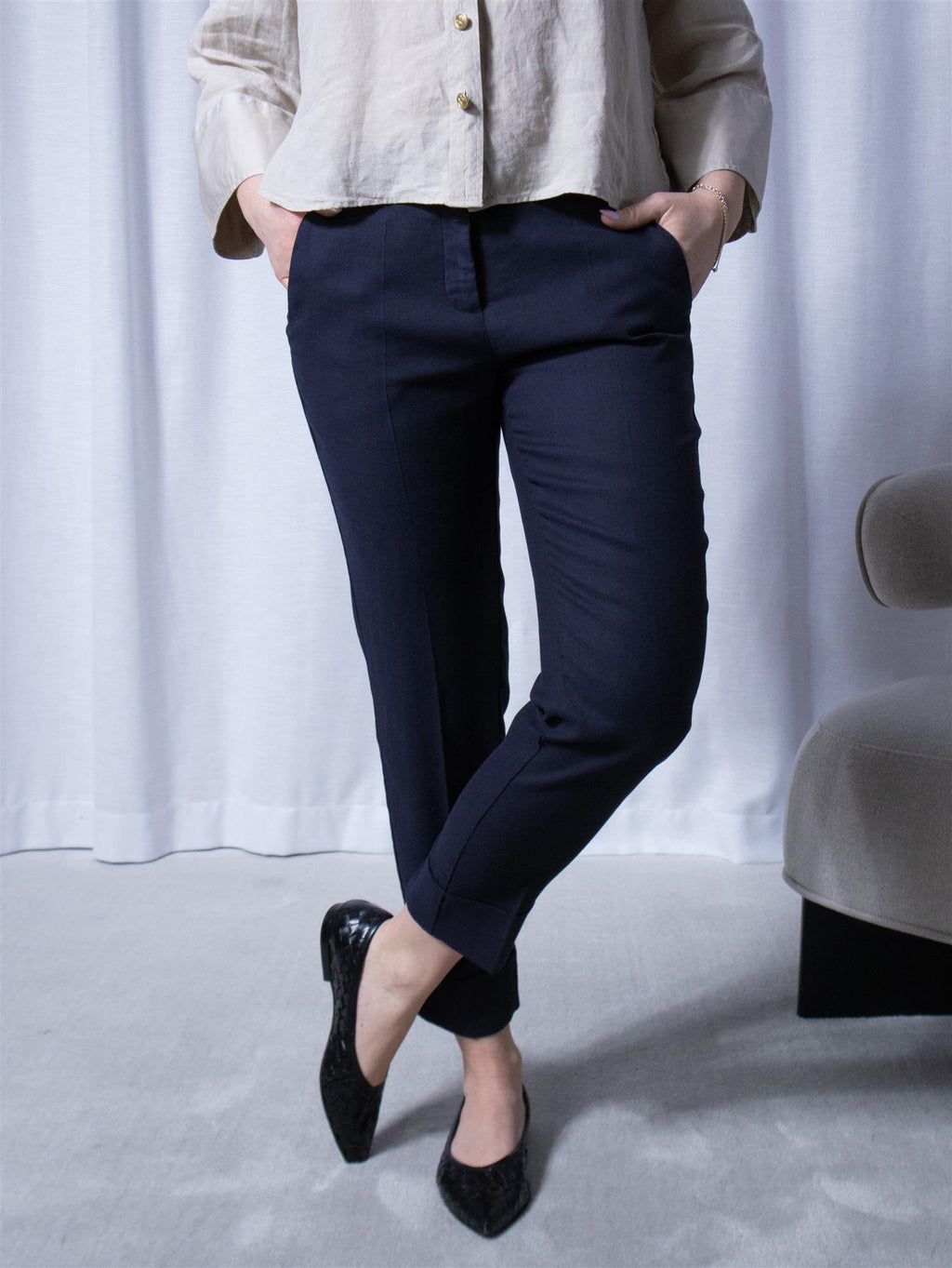 Cambio Krystal Summer Linen Black Blue