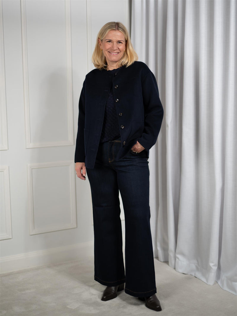 Lexington Double Faced Wool Blend Jacket Navy