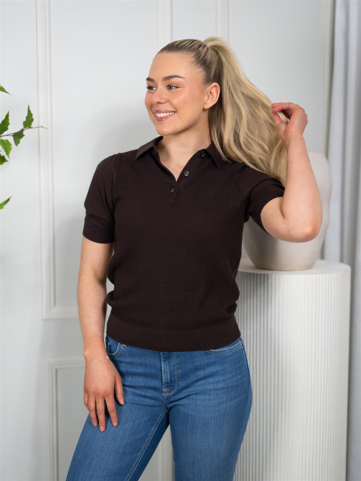 Sand Retro Polo Puff