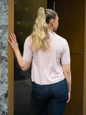 Stenströms Janet Short Sleeve Knit Light Pink