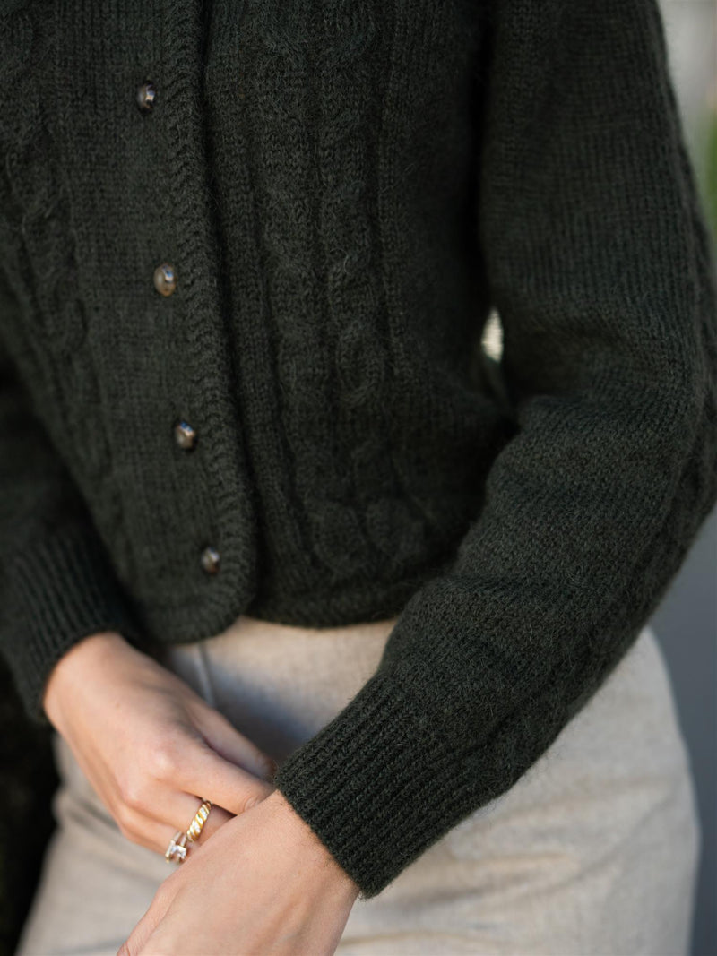 Dear Dharma Edge Cardigan Dark Army