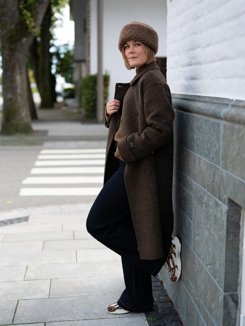 Mos Mosh Lucca Barkley Wool Coat Slate Black