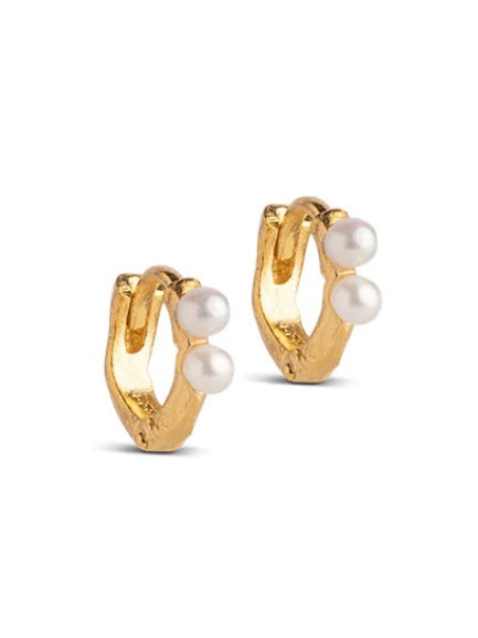 Enamel Paula Pearl Hoops