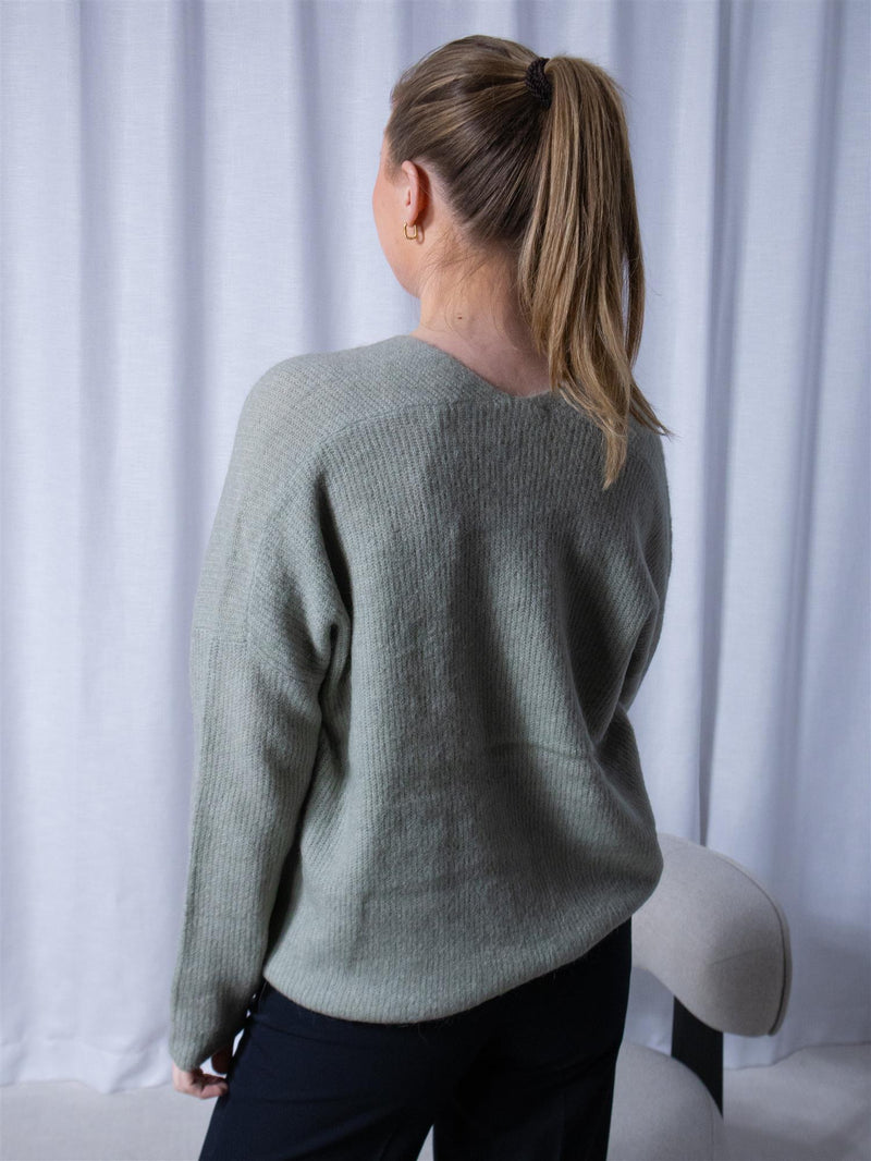 Mos Mosh Thora V-Neck Knit Shadow