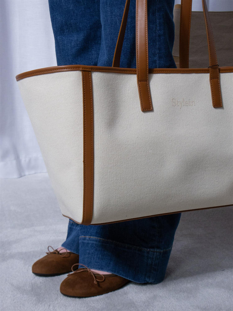 Stylein Yendi Canvas Bag Brown/Cream