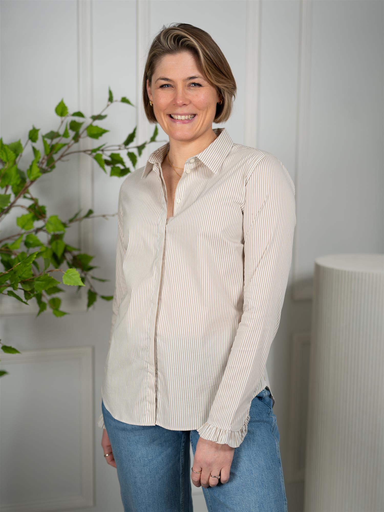 Mos Mosh MMMattie Flip Stripe Shirt Safari