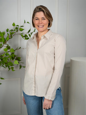 Mos Mosh MMMattie Flip Stripe Shirt Safari