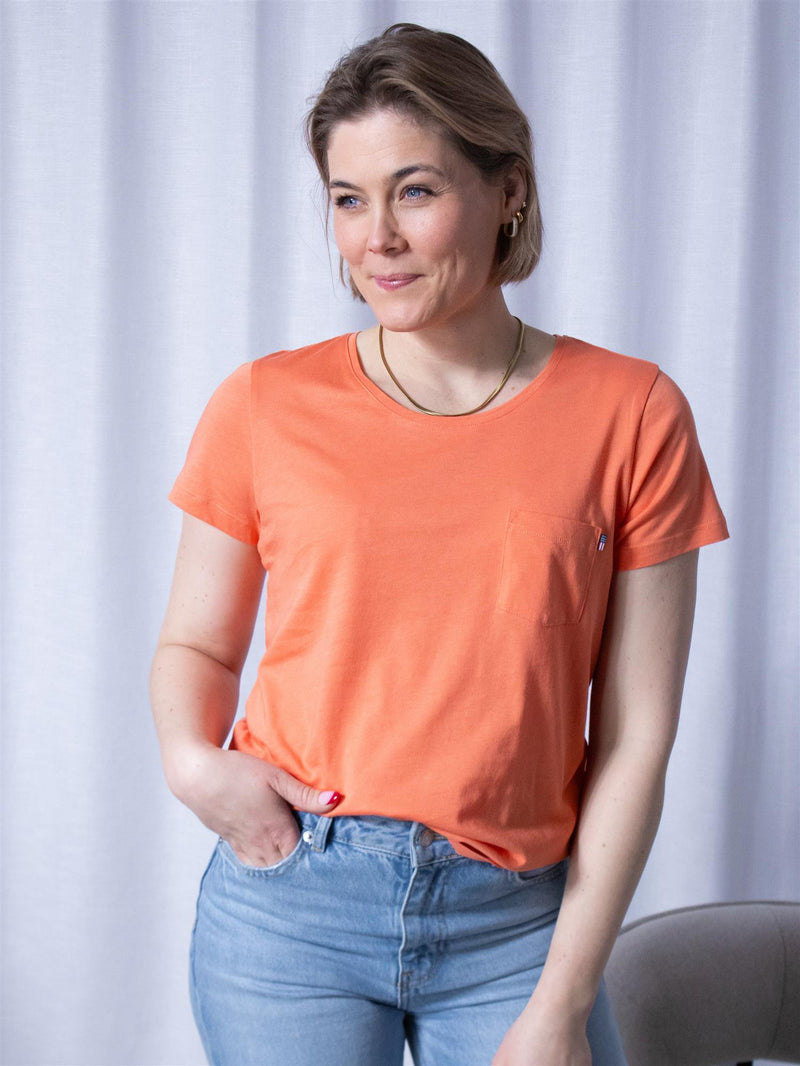 Lexington Cotton Modal Blend Classic Tee Coral