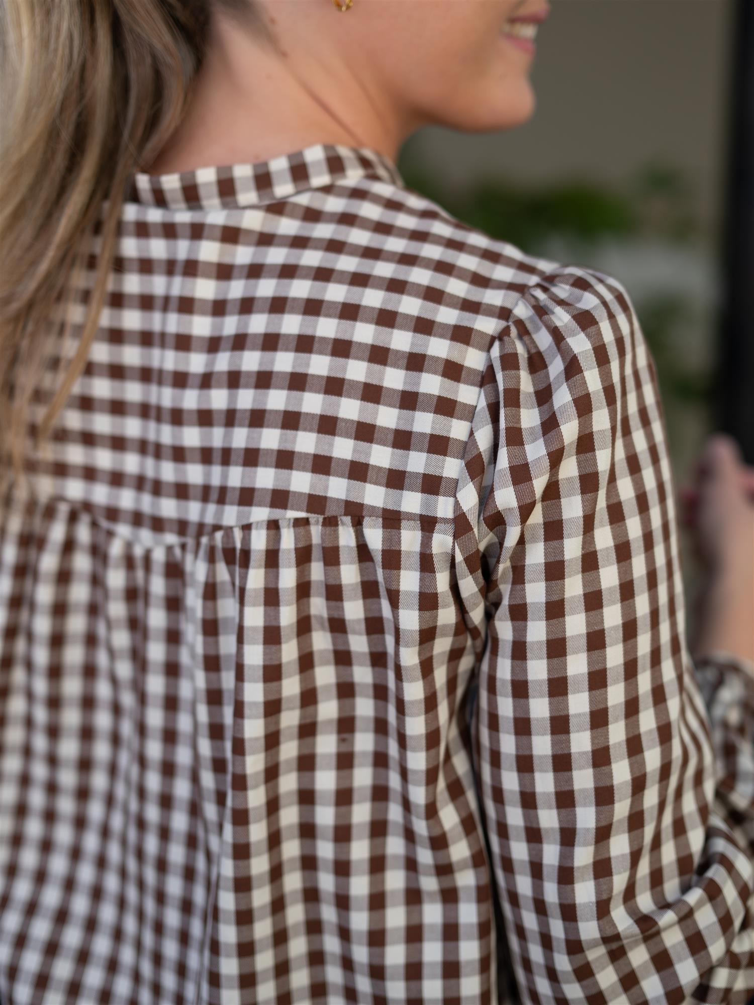 Bellier Blouse Brown Check