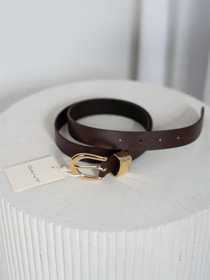 Gant Chunky Keeper Leather Belt Brown