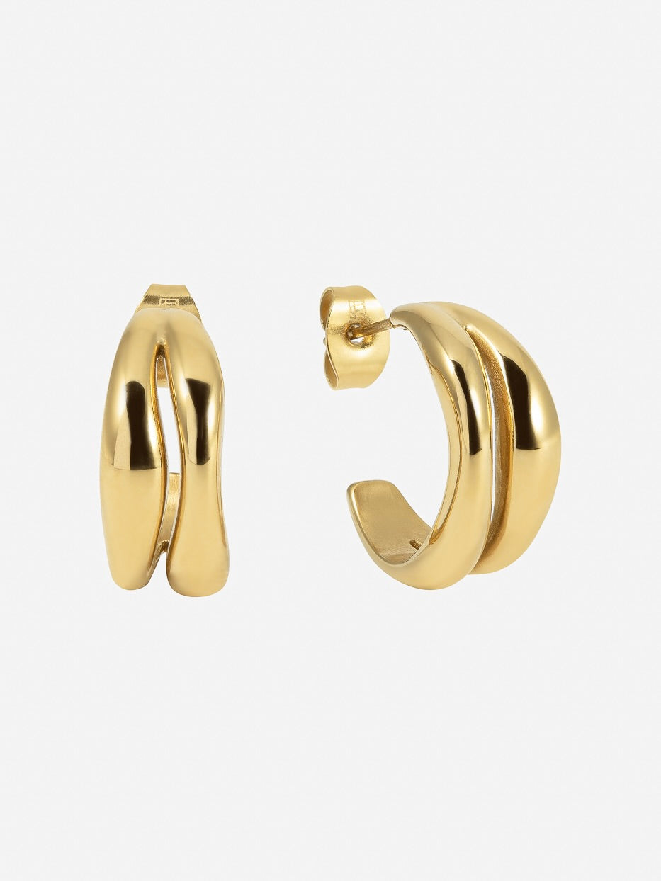 Camilla Pihl The Big Curved Hoops Gold