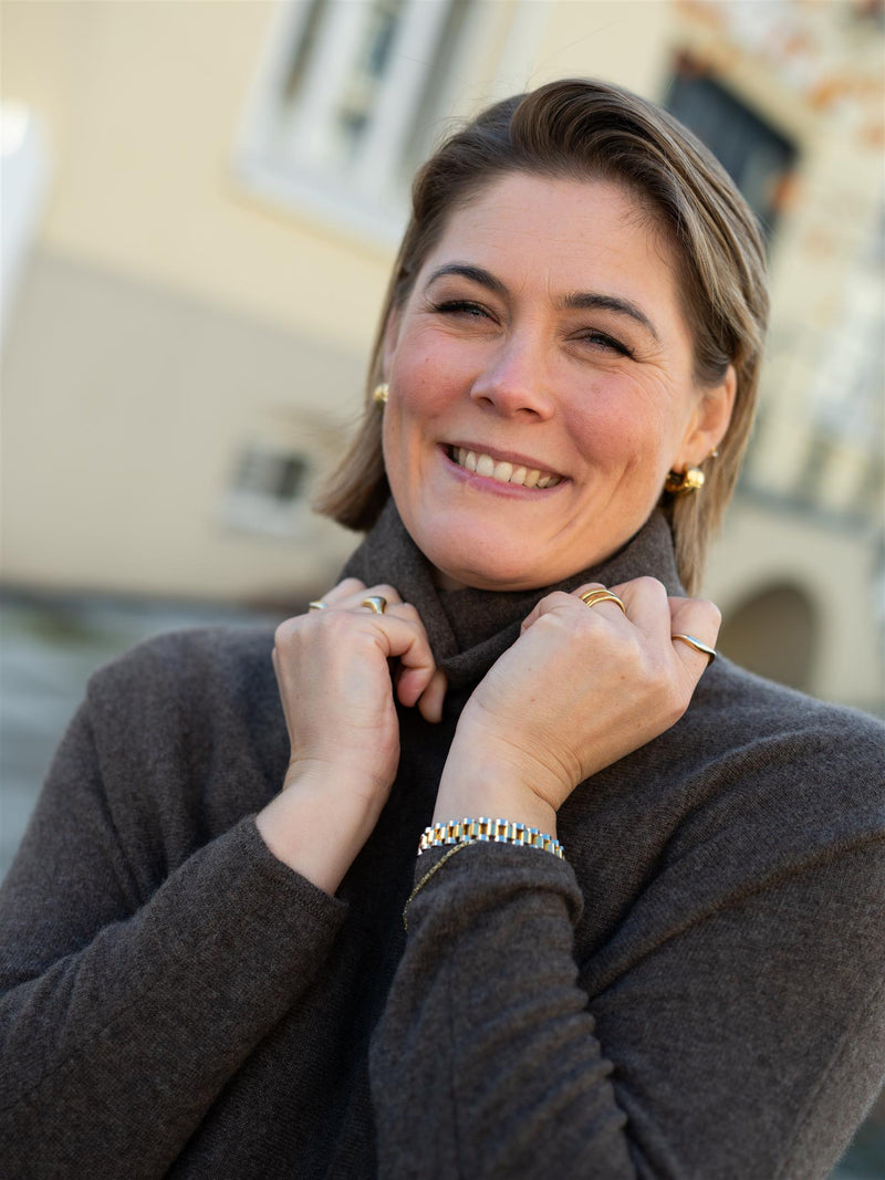 Davida Curved Turtleneck Cacao