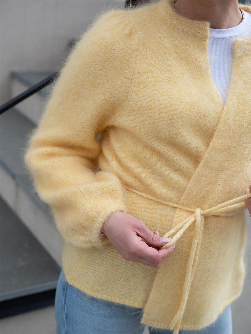 Ella&il Fredrikke Chunky Cardigan Yellow