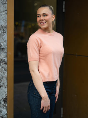 Stenströms Janet Short Sleeve Knit Orange