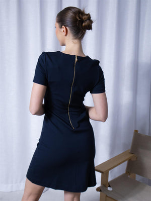 Gant Fit And Flare SS Jersey Dress Evening Blue