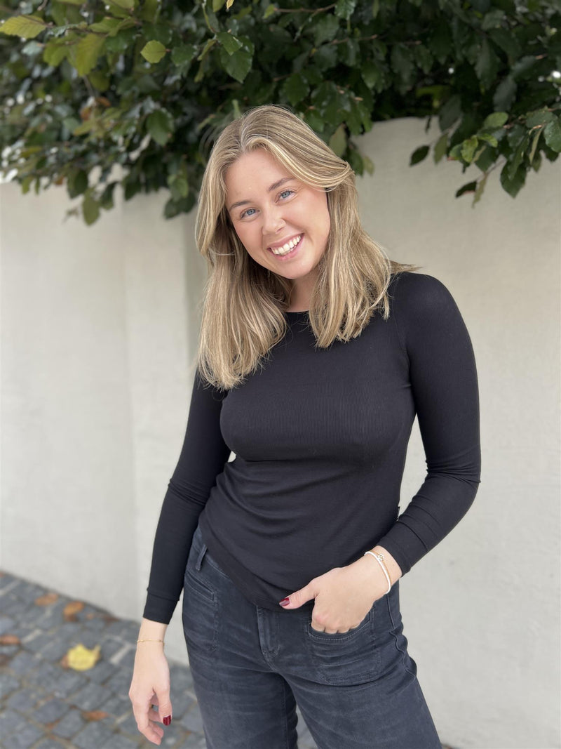Ella&il Riva Rib longsleeve Black