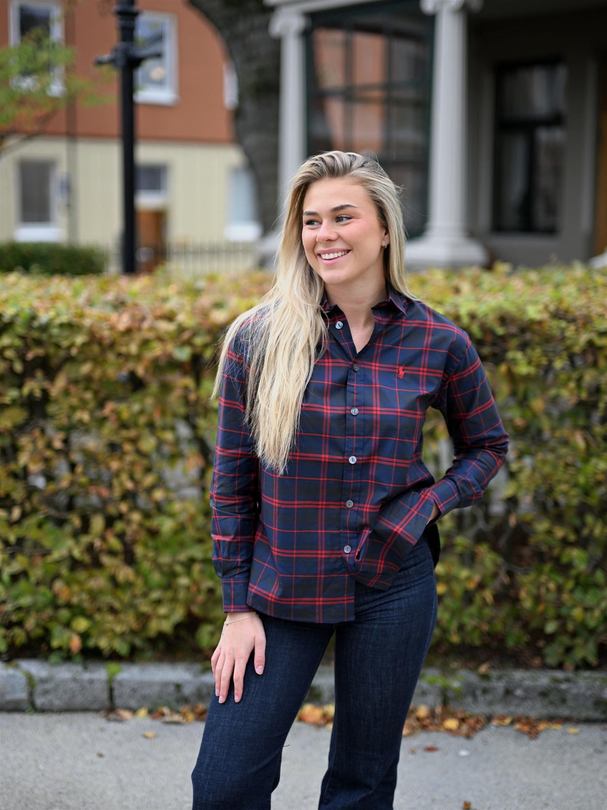 Woven-Shirt Blue and Red