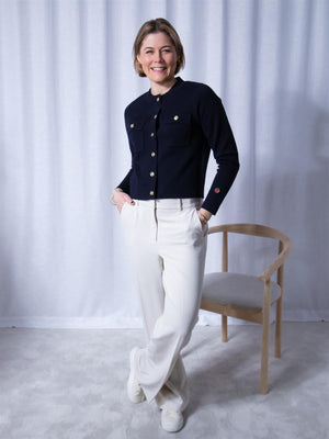 Busnel Allie Solid Cardigan Navy
