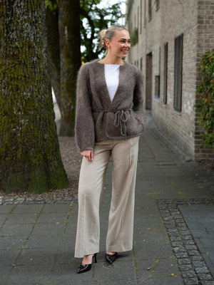 Ella&il Fredrikke Chunky Cardigan Brown