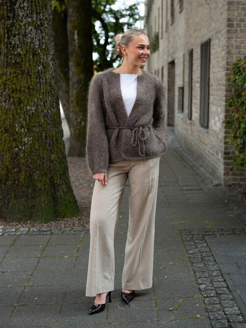 Ella&il Fredrikke Chunky Cardigan Brown