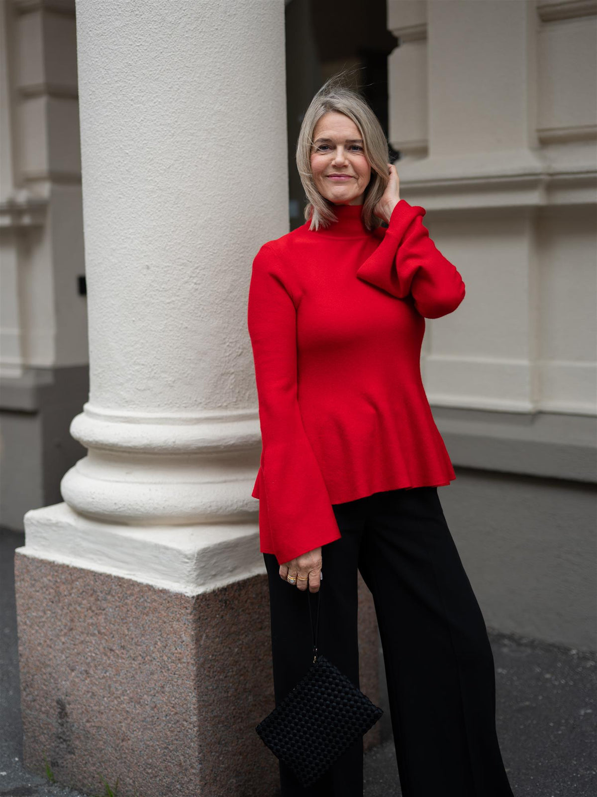Adelyn Merino Sweater Bright Red