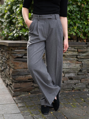 Camilla Pihl Ava Flannel Trouser Grey Melange