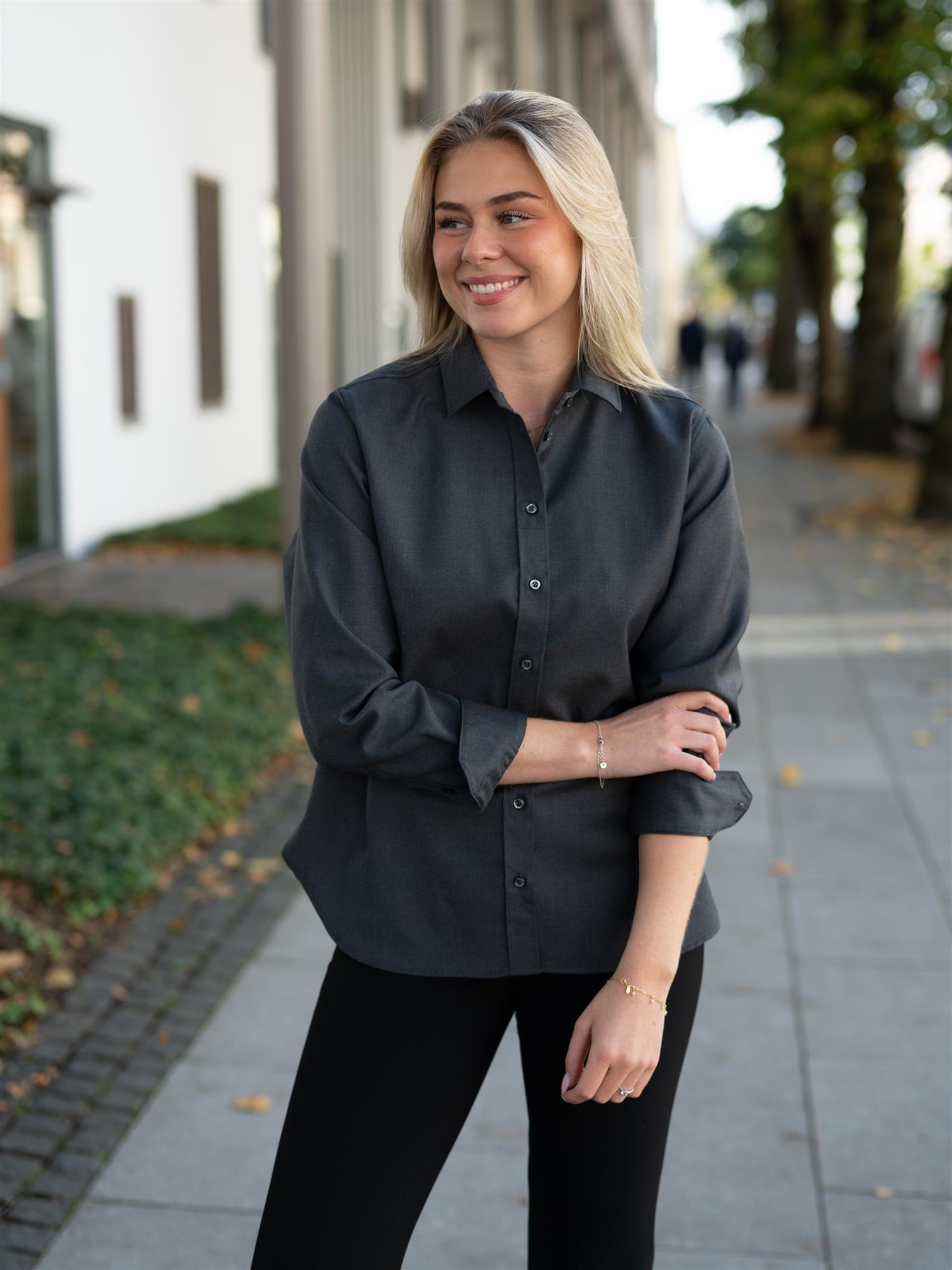 Liv Wool Shirt Stone Grey