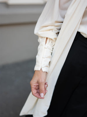 Ella&il Lill Velour Top White