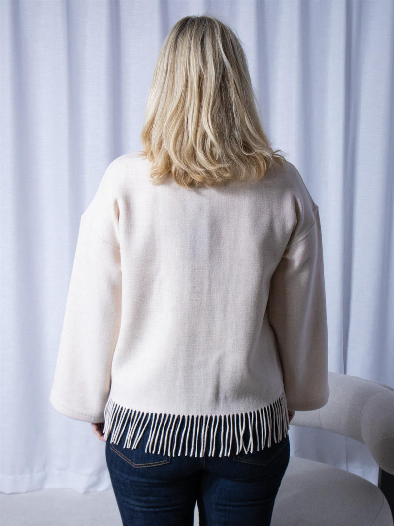 Christian Aks Carla Lambswool Jacket Creme