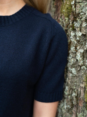 Natura Cashmere Bea T-Shirt Navy