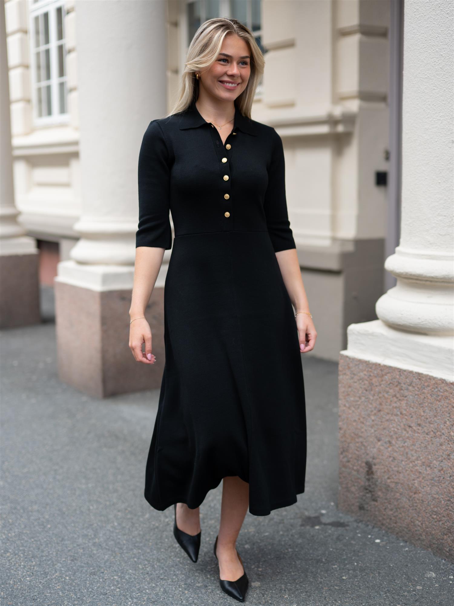 Melany Knit Dress Black