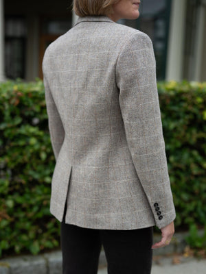 Camilla Pihl Brook Check Blazer Taupe Herringbo