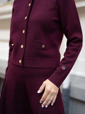 Busnel Aria Cardigan Solid Bordeaux