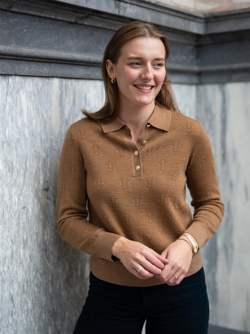 Gant Monogram Knit Polo