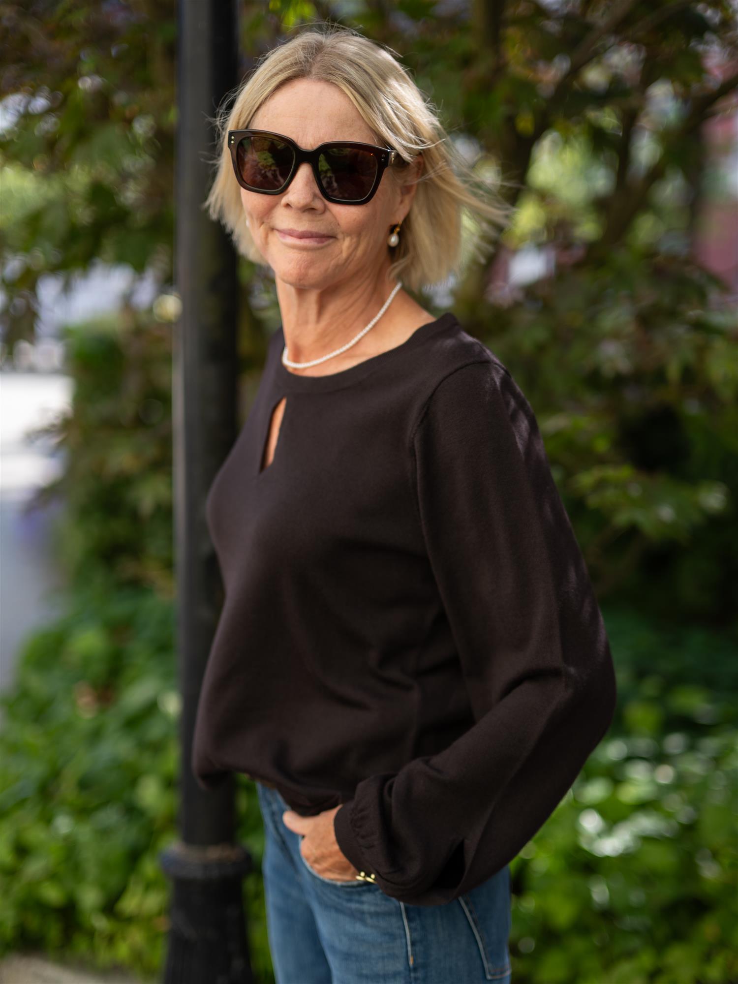 Esme Cuff Top Brun