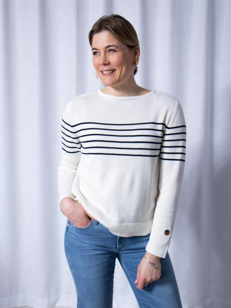 Busnel Carrie Sweater Ecru/Marine