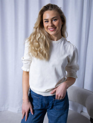 Fabienne Chapot Molly Short Sleeve Pullover Cosy White