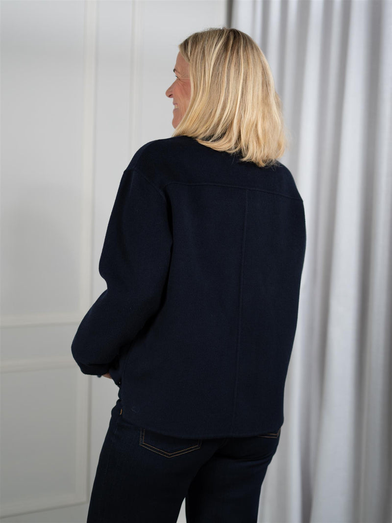 Lexington Double Faced Wool Blend Jacket Navy