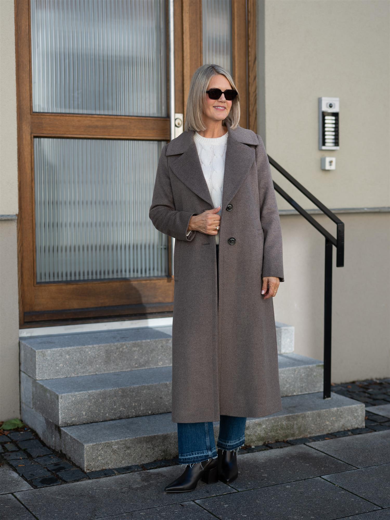 Cashmere Coat Clareta Long Brown