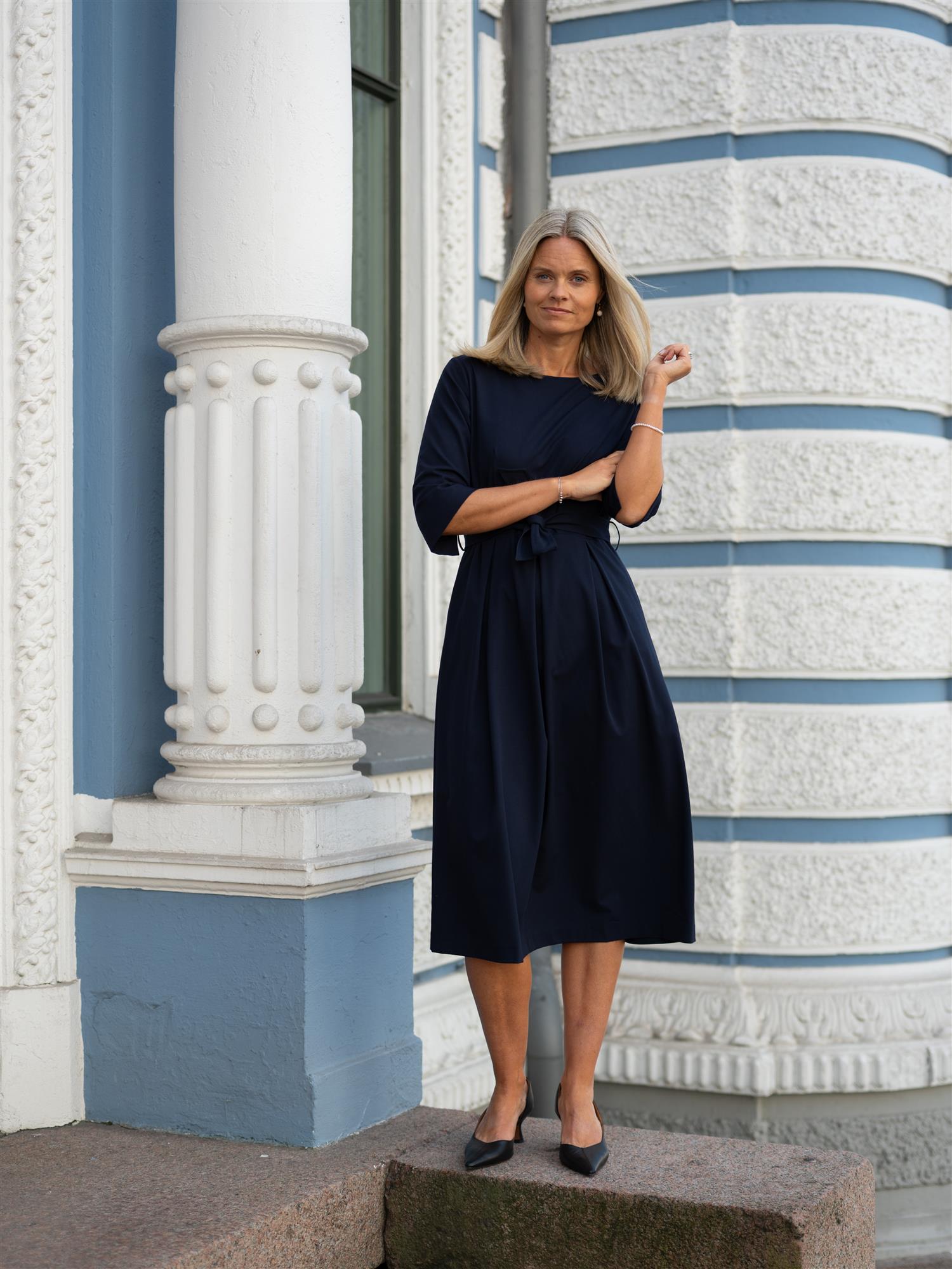 Mana Dress Dark Navy Blue