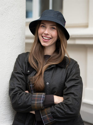Barbour Wax Sports Hat Navy