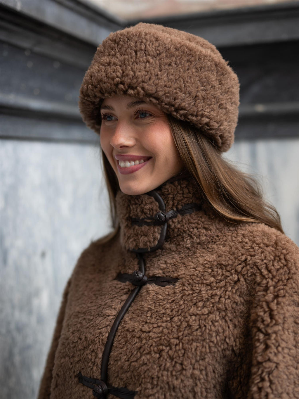 Christian Aks Zola Lamb Fur Jacket Cappucino