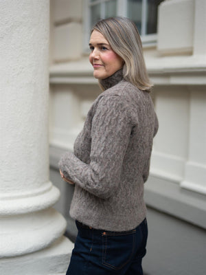 Ella&il Nelly Alpaca Cardigan Walnut